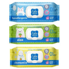 серветки вологі Baby Zaya 120шт. алое/гіпоалергенні/ромашка  (8)