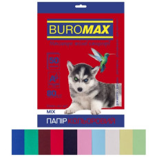 папір оф. кольор. Buromax  А4/80гр./50арк. Dark+Pastel набір 10кол.  ВМ.27211150-99  (50)