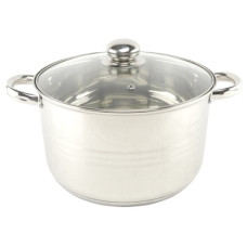 каструля нержав. зі скляною кришкою A-Plus  8,2л.  2170  (12)