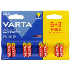 батарейка Varta Longlife Max Power LR 03  5+3шт. на бліст.  (8/160)