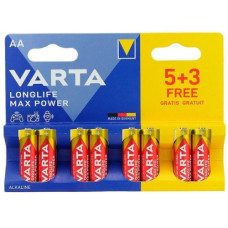 батарейка Varta Longlife Max Power LR 6  5+3шт. на бліст.  (8/160)