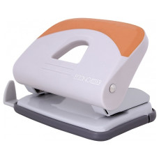 діркопробивач Economix E40128 до 20арк., пласт. корпус, гумова вставка, з лінійкою  (12)