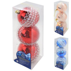 кульки ялинкові в кор. 8см. 3шт. 9324  (3/128)