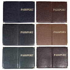 обкладинка шкірзам на закордонний паспорт, тиснення золотом