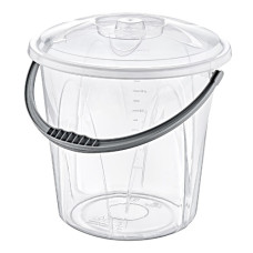 відро прозоре 10л. з кришкою  АК 198  (12)
