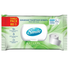 папір туалетний Smile вологий 80шт. з клапаном  (10)