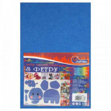 фетр J.Otten Hard 170гр./м2 1,2мм А4 яскраво-синій (10 шт./упак.)  HQ170-054  (120)