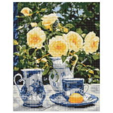 алмазна мозаїка Ідейка 40х50см. "Елегантне чаювання"  АМО7982