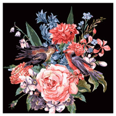 картина за номер. Strateg 40х40см. "Вінтажна квіткова акварель"  AV4040-25