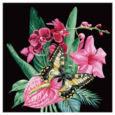 картина за номер. Strateg 40х40см. "Розкіш квітів"  AV4040-32