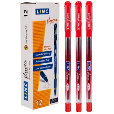 ручка Linc кульк. масл. Glyser червона 0,7мм.  411909  (12/72/1728)
