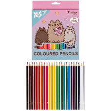 олівці кольор. YES 24кол. Pusheen Stormy and Pip карт. уп. заточ.  290741  (6/120)