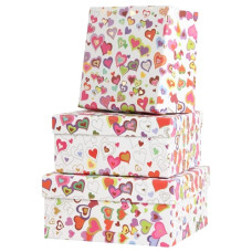 набір подарункових коробок Buromax 3шт., розмір найбільшої 20х20х9,5см., фольга  ВМ.23339