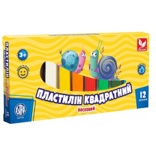 пластилін Школярик квадратний восковий 12кол.  83813908  (26)