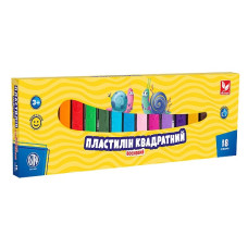 пластилін Школярик квадратний восковий 18кол.  83814904  (26)