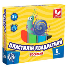пластилін Школярик квадратний восковий  6кол.  83811908  (26)