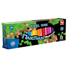 пластилін Школярик круглий восковий Pixel One 12кол.  303221005  (26)