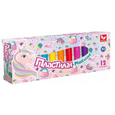 пластилін Школярик круглий восковий Unicorn 12кол.  303221007  (26)