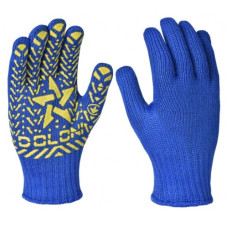 рукавиці трикотажні 280 текс. з малюнком ПВХ Зірка, клас 7, блакитний ДКГ  587  (10/200)