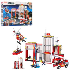 конструктор Sluban пожежна частина, транспорт, фігурки, 612дет. в кор. 14х9,5х4,5см. М 38 В 0631 (8)