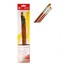 набір пензликів Santi Studio №3 синт. 3шт. плоскі (№2,6,14), фарб. руч.  310836  (10)