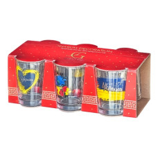 набір 6 чарок 50мл. Пенали патріотичні, вишиванка, козаки  05с1269