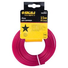 ліска для тримера Сигма зірка d-3,0мм. 15м.  5620061