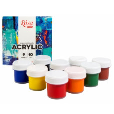 фарби акрилові ROSA START Color  9кол.х10мл.  322111002