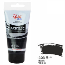 фарба акрилова ROSA Studio чорна 75мл.  32241403