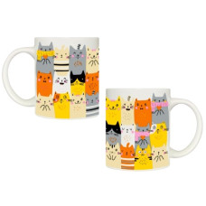 чашка Kvarta 325мл. циліндр "Коти хор" в подар. кор.  3731  (9)