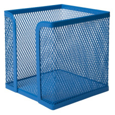 бокс для паперу Buromax металевий "сітка" 10х10х10см. синій  ВМ.6215-02  (12)