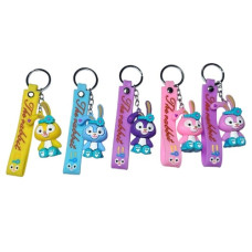 брелок гумовий зайчик зі стрічкою  3276  (12)