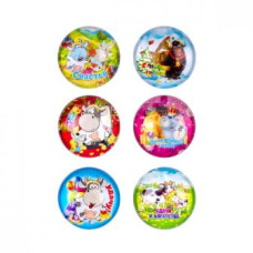 магніт "Рік Білого Бика 2021" скляний круглий 3,5см.  13-09/S-25/108711