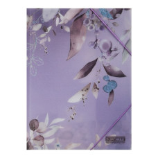 тека Buromax на гумках Arabeski А4 пластикова напівпрозора, сливова  ВМ.3908-48  (12/180)