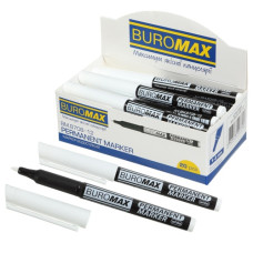 маркер Buromax  перман. водостійкий білий тонкий 1-2мм.  ВМ.8708-12  (20/360)