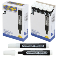 маркер Buromax  перман. водостійкий білий товстий 1-4мм.  ВМ.8705-12  (10/350)