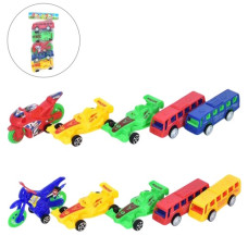 набір машинок 5шт. 8см. в кул. 10х20х3см.  666-292-93  (288)