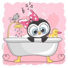 картина за номер. Art Craft дитяча 30х30см. "Пінгвіненя"  15503-АС