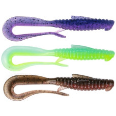 принада їстівний силікон Angry Baits Mad Worm 3.5" MIX8, 6шт./уп.  АВ0796