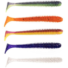 принада їстівний силікон Angry Baits Zander Worm 3.6" MIX6,  5шт./уп.  АВ0737