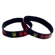 браслет силіконовий "Вишиванка" чорний  783011  (50)