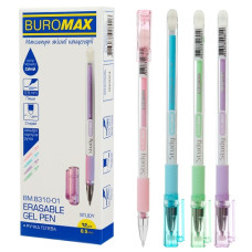 ручка Buromax Study "пиши-витирай" гелева 0,5мм. синя  ВМ.8310-01  (12/144/1728)