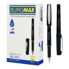 ручка Buromax Strong гелева 0,7мм., гумовий грип, синя  ВМ.8314-01  (12/144/1728)