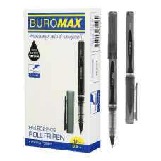 ручка Buromax ролер 0,7мм. чорна  ВМ.8322-02  (12/144/1728)
