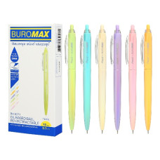 ручка Buromax Pearl кульк. масл. автом. 0,7мм., синя  ВМ.8371  (12/144/1728)