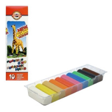пластилін Koh-i-Noor "Жираф" 10кол./200гр. карт. уп.  131504  (30)