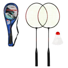 бадмінтон металевий 2 ракетки, воланчик, в сумці 65cм.  BD24193  (50)