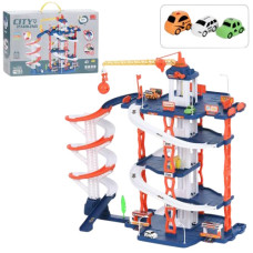 гараж 5 поверхів, 43х34х55см., кран на магніті, 3 машинки 4см. в кор. 47х30,5х11,5см. A333-255G (12)