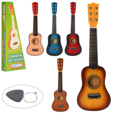 гітара дерев`яна 52см., 6 струн, запасна струна, медіатор, в кор. 53,5х20х6,5см.  М 1370  (20)