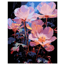 картина за номер. Strateg 40х50см. "Нічні квіти"  АН1224-17